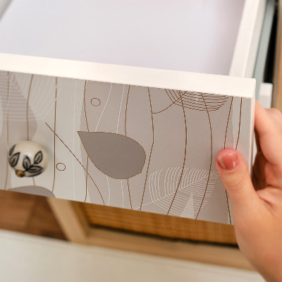 Adesivo para móvel Padrão de folhas