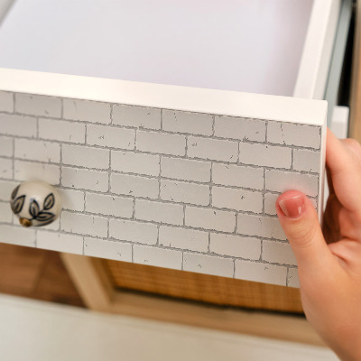 Vinil para móvel Tijolo branco