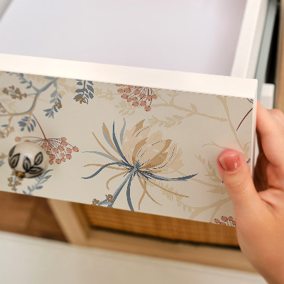Papel autocolante para móvel Estampa floral