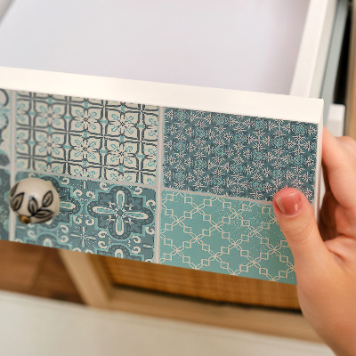 Papel para forrar móvel Azulejos turquesa