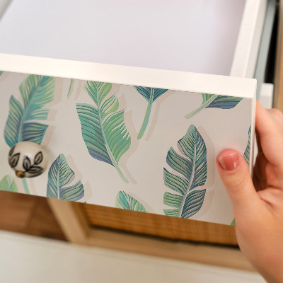 Vinil autocolante para móvel Folhas tropicais