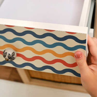 Papel adesivo para móvel Ondas coloridas