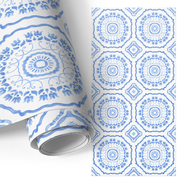 Papel autocolante para móvel Azulejos gregos