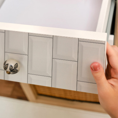 Vinil autocolante para móvel Azulejos brancos