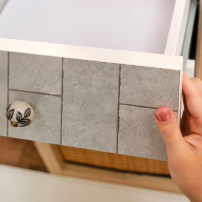 Papel autocolante para móvel Azulejos cinza