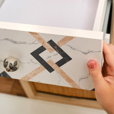 Vinil autocolante para móvel Trança no mármore