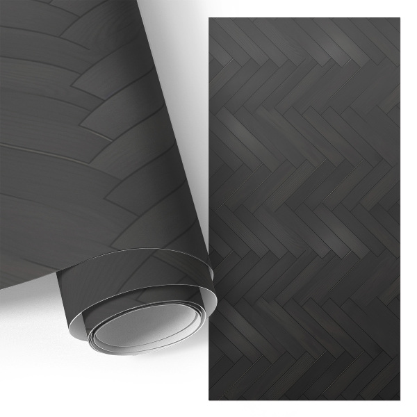 Papel autocolante para móvel Espinha de peixe escura