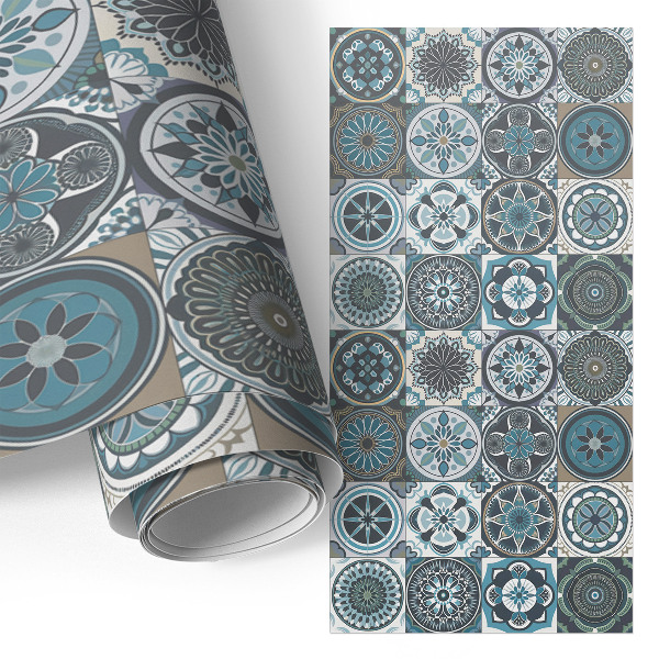 Vinil autocolante para móvel Azulejos mandala