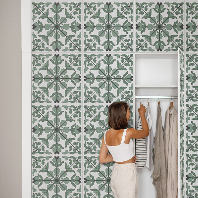 Papel autocolante para móvel Ornamento verde
