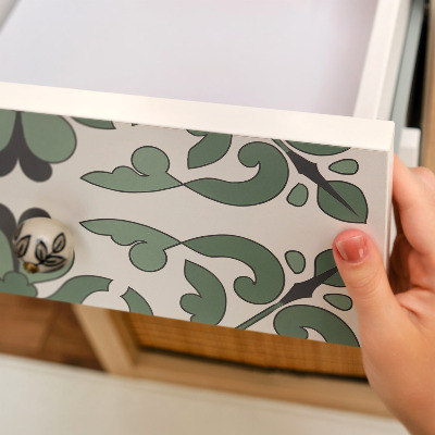 Papel autocolante para móvel Ornamento verde