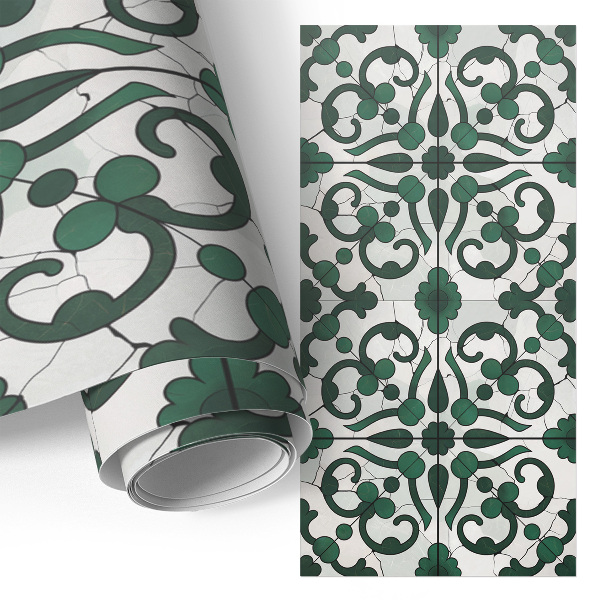 Vinil para móvel Ornamentos verdes