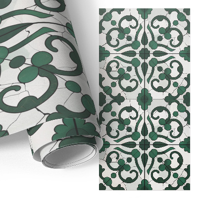 Vinil para móvel Ornamentos verdes