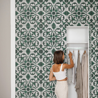 Vinil para móvel Ornamentos verdes