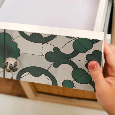 Vinil para móvel Ornamentos verdes