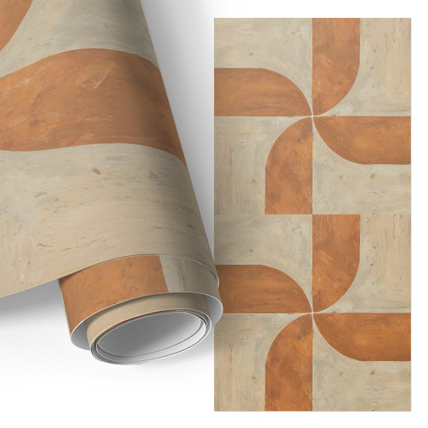 Papel autocolante para móvel Moinhos de vento pintados