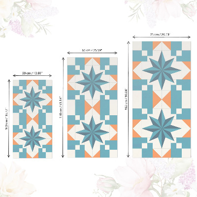 Papel adesivo para móvel Azulejos em forma de estrela