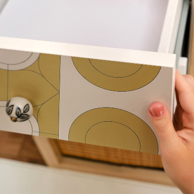 Papel adesivo para móvel Rodas mostarda