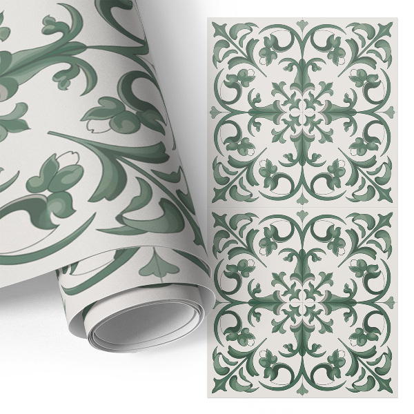 Papel autocolante para móvel Ornamentos verdes