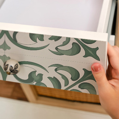 Papel autocolante para móvel Ornamentos verdes