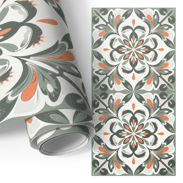 Papel autocolante para móvel Simetria floral
