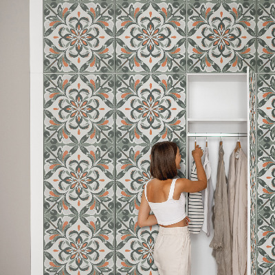 Papel autocolante para móvel Simetria floral