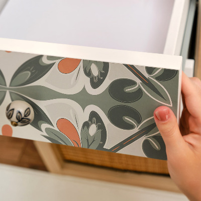 Papel autocolante para móvel Simetria floral