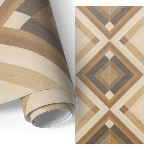 Papel autocolante para móvel Mosaico de madeira