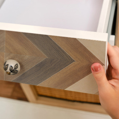 Papel autocolante para móvel Mosaico de madeira