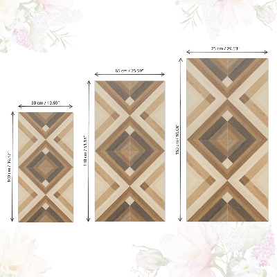 Papel autocolante para móvel Mosaico de madeira