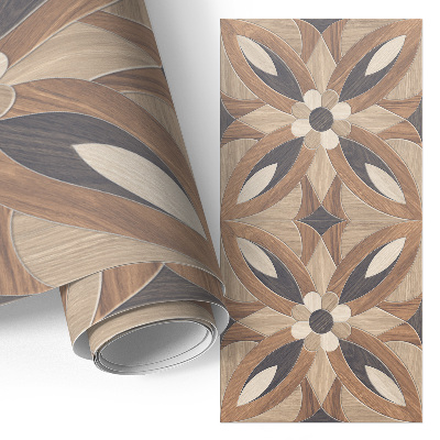 Papel autocolante para móvel Flores de madeira