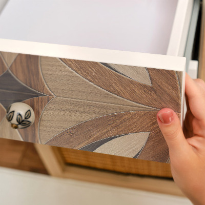 Papel autocolante para móvel Flores de madeira