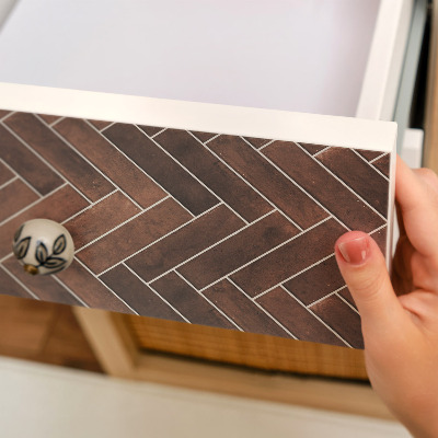 Vinil para móvel Padrão de tijolos em espinha de peixe