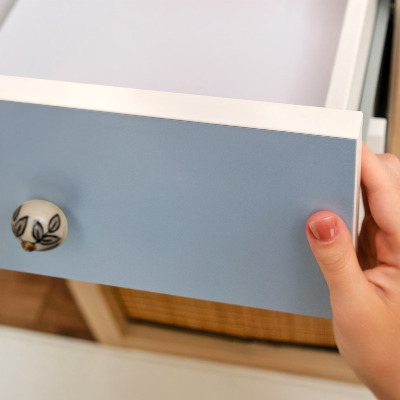 Papel autocolante para móvel Azul bebê