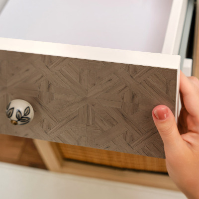 Vinil autocolante para móvel Simetria de madeira