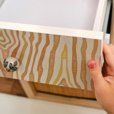 Papel autocolante para móvel Ondas de madeira