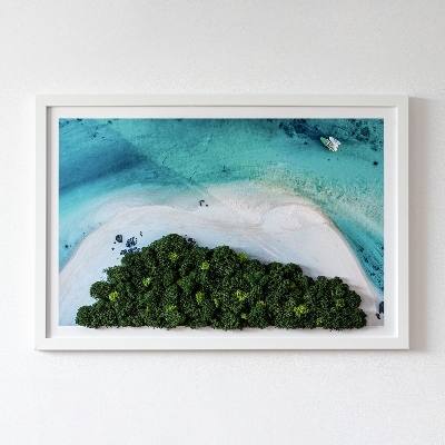 Quadro de musgo natural Praia Azure