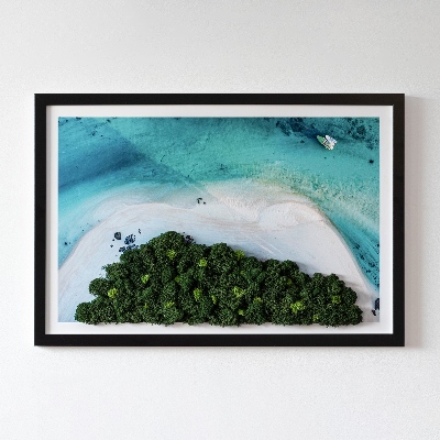 Quadro de musgo natural Praia Azure
