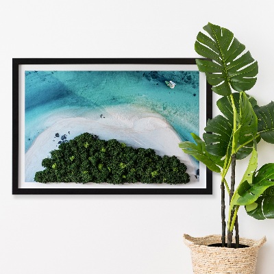 Quadro de musgo natural Praia Azure