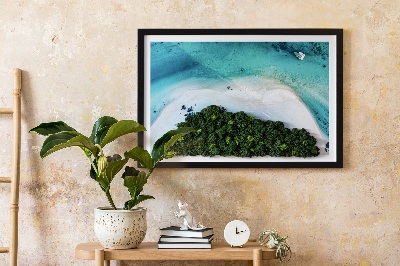 Quadro de musgo natural Praia Azure