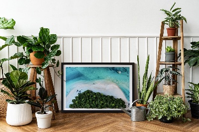 Quadro de musgo natural Praia Azure