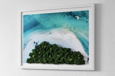 Quadro de musgo natural Praia Azure