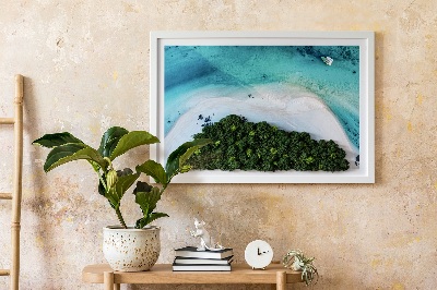 Quadro de musgo natural Praia Azure