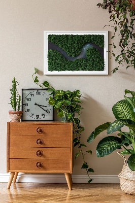 Decoração com musgo Um rio no deserto