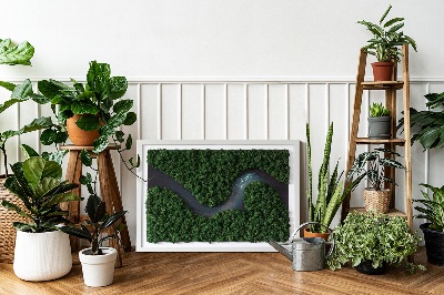 Decoração com musgo Um rio no deserto