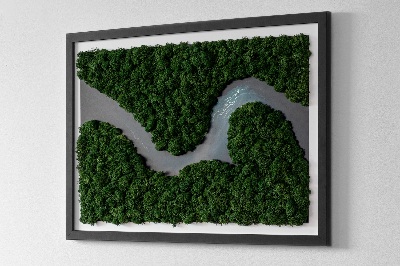 Decoração com musgo Um rio no deserto