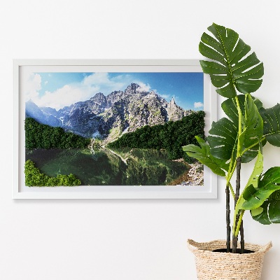 Quadro de musgo natural Montanhas Tatra - Morskie Oko