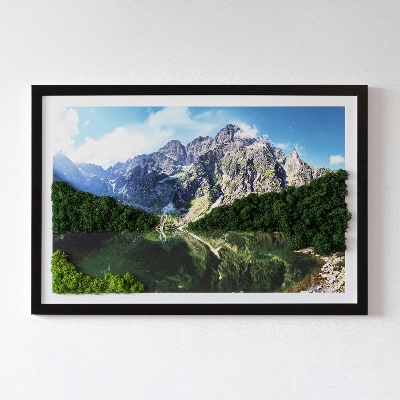 Quadro de musgo natural Montanhas Tatra - Morskie Oko
