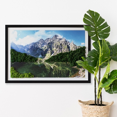 Quadro de musgo natural Montanhas Tatra - Morskie Oko