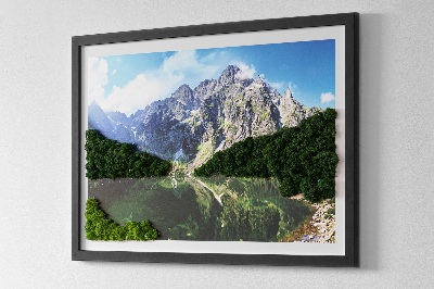 Quadro de musgo natural Montanhas Tatra - Morskie Oko