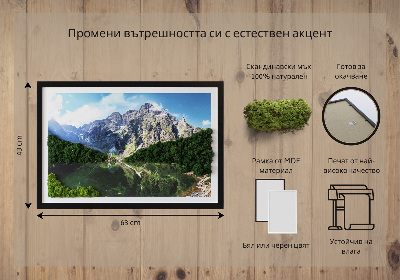 Quadro de musgo natural Montanhas Tatra - Morskie Oko